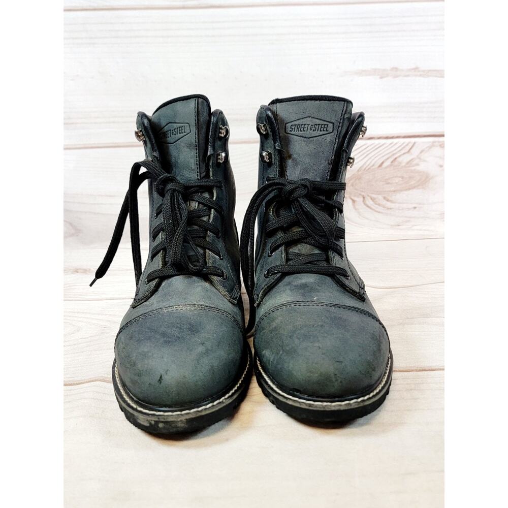 Street & Steel 126365 Riding Reinforced Toe Black Leather Boots - Men’s Size 11 - Picture 2 of 16